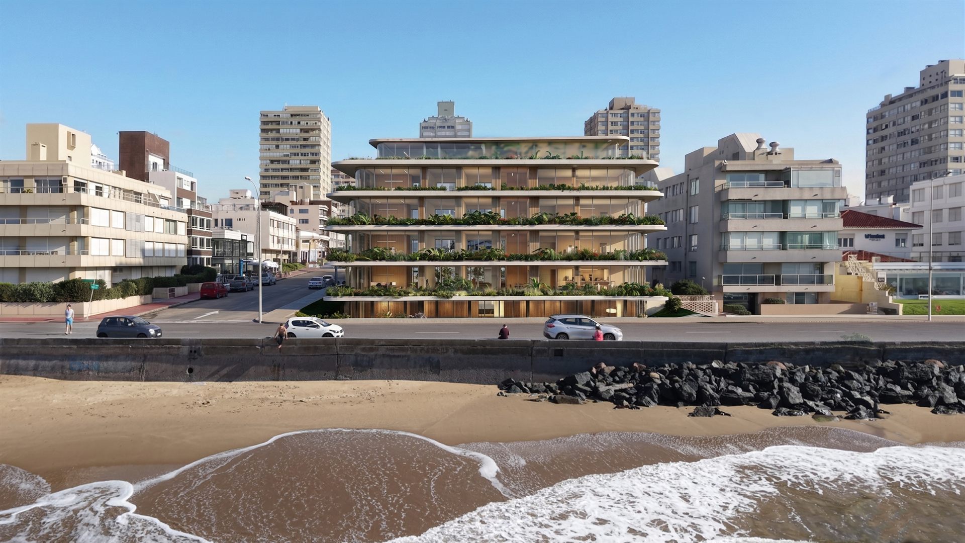 Sofia del Mar - Fachada frente a la rambla