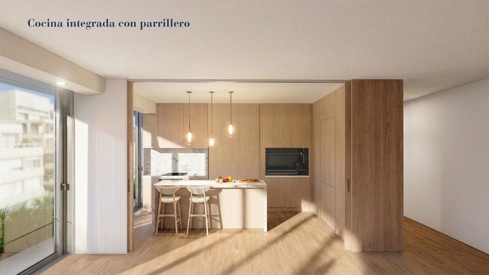 Sofia del Mar - Cocina integrada con parrillero