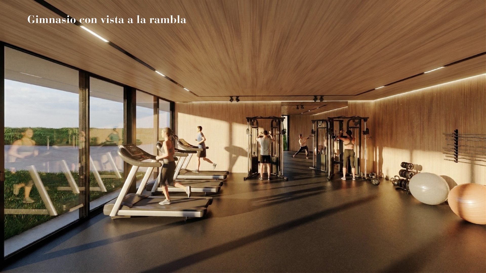 Sofia del Mar - Gimnasio con vista a la rambla